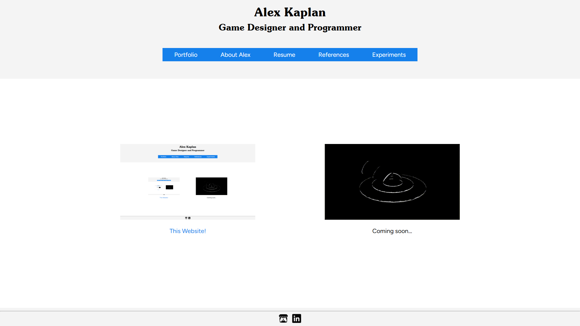 A screenshot of the previous page you were just on. It's recursive, with the thumbnail for 'This Website!' being a screenshot of the same page, looping.